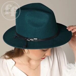 Women's Wool Fedora Hat in Teal